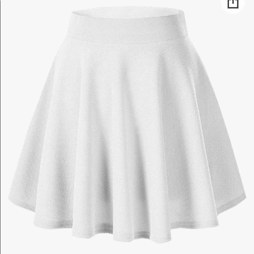 White skater skirt